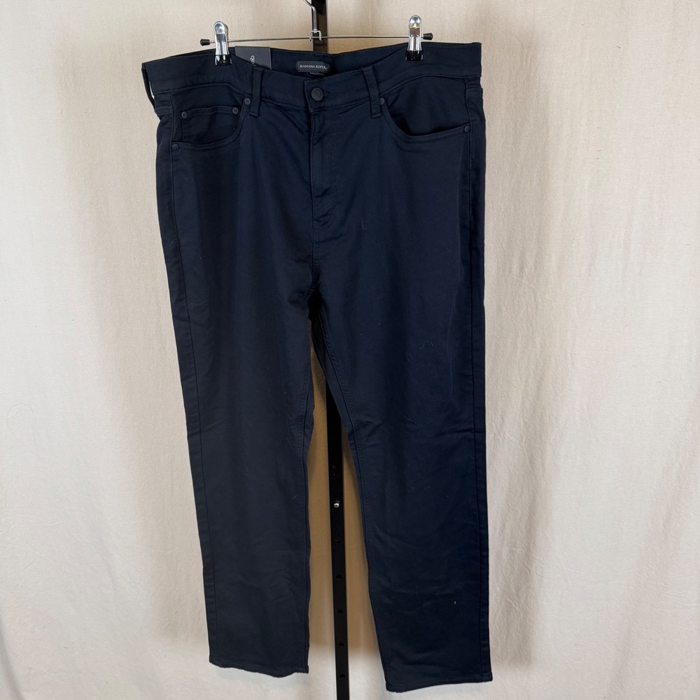 New Banana‎ Republic Mens 5 Pocket Pant Black Straight Leg 38x32 NWT 1620338